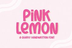 pink lemon font with swirls on it