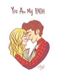 a couple hugging each other with the words you are my path