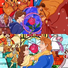 Beauty And The Beast Comic, Beauty And The Beast Cartoon Aesthetic, Belle And Beast Fan Art, Beast Fanart Beauty And The Beast, Belle Fanart Disney