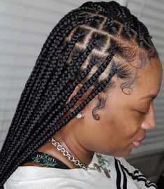 Box Braids Tutorial, Kanekalon Braiding Hair, Medium Box Braids, Jumbo Box Braids, Knot Braid