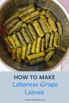 Vegetarian stuffed grape leaves Mediterannean Recipes, Rice Lemon, Stuffed Grape Leaves, Plant Based Dinner