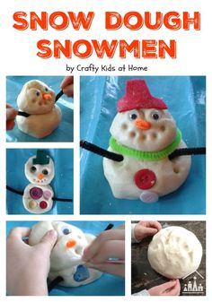 snowman crafts for kids to make with dough