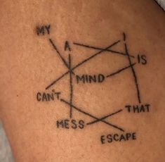 a tattoo with words written on it