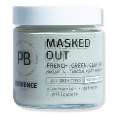 Masked Out French Green Clay Mask -  Show your pores some amour with PROVENCE Beauty's Masked Out French Green Clay Mask that absorbs excess oils + deeply cleans skin.    Benefits     Smooth, creamy clay mask gently exfoliates skin + deeply cleans pores by absorbing excess oil Helps to smooth skin + reveal a more radiant, clear-looking complexion For all skin types: dry, oily, combination, sensitive, and breakout-prone Especially great for congested skin Formulated with our Provenal Complexa uni Provence Beauty, Green Clay Mask, Herbal Coffee, Skin Face Mask, French Green Clay, Congested Skin, French Green, Beauty Mask, French Beauty