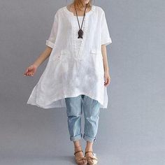 Casual White Solid Color Shirt, Casual V-neck Blouse With Pockets, Casual Half-sleeve Tops For Day Out, Summer Blouse With Pockets For Everyday Wear, Casual V-neck Shirt With Pockets, Solid Color Short Sleeve Shirt For Day Out, Casual Short Sleeve Blouse With Pockets, Casual Short Sleeve Blouse For Fall, Casual Short Sleeve Fall Blouse