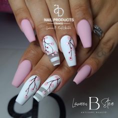 Pink Fall Nails Designs, Pink Fall Nails, Painted Acrylic Nails, Nagellack Trends, Pink Acrylic Nails, Classy Nails