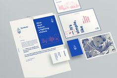 an assortment of stationery and business cards