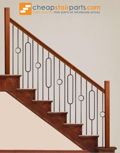 an image of a stair railing with handrails