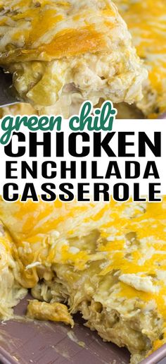 green chili chicken enchilada casserole is an easy and delicious side dish