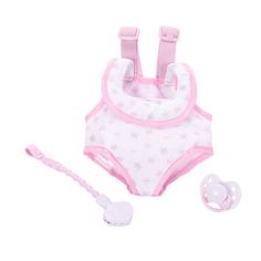 a baby bib and pacifier set for dolls