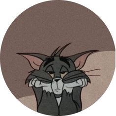 an image of a cartoon cat with its eyes closed