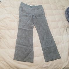 Brand New, Never Worn Linen Blend Light Heringbone? Banana Republic The Martin Pant Size 4 Chic Gray Cotton Bottoms, Gray Fitted Mid-rise Pants, Fitted Mid-rise Gray Pants, Gray Mid-rise Workwear Pants, Gray Mid-rise Pants For Work, Fitted Linen Mid-rise Bottoms, Fitted Mid-rise Linen Bottoms, The Martin, Banana Republic Pants