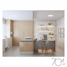 Um consultório médico, elegante e atemporal, escolhemos para compor esse ambiente cores neutras, presença de cinza, madeira e porcelanato. Ultrasound Clinic Interior Design, Cabinet Medical Design, Home Clinic, Medical Office Interior, Medical Design