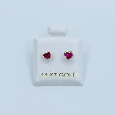 14k Gold Earrings Red Heart Red (July) Ruby Or Light Pink (October) Or White (April) Color Birthstone 4mm Cubic Zirconia Screwback New Jewelry Checkout My Other Items Aretes De Oro 14 Kilates Corazones Zirconia De 4 Milmetros Aritos De Nia O Mujer Tornillo Color Roja Piedra De Nacimientos E El Mes De Julio O Blanca (Abril) O Rosa Claro (Octubre) Stock # 4214 Birthstone Earrings For Valentine's Day, Red Prong Set Earrings For Valentine's Day, Red Prong-set Earrings For Valentine's Day, Gemstone Heart Earrings For Valentine's Day, Red 14k Gold Heart Cut Jewelry, 14k Gold Heart Cut Red Jewelry, Valentine's Day Red Earrings With Prong Setting, Valentine's Day Round Gemstone Heart Earrings, Valentine's Day Gemstone Heart Earrings