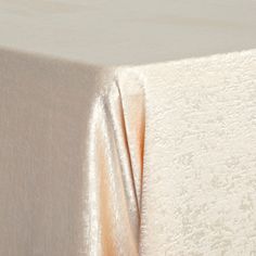 Crinkle Shimmer 90x156 Rectangular Tablecloth - Champagne Linen Chair Covers, Crinkled Fabric, Elegant Wedding Reception, Event Themes, Backdrop Stand, Tablecloths, Event Decor, Tablescapes, Elegant Wedding