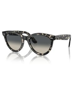 From Ray-Ban, these unisex sunglasses feature:Propionate frameOval shapeGradient lensRx ableNon-polarizedApprox. 54mm lens- 21mm bridge- 150mm templeImported. Sunglasses Wayfarer, Ray Ban Sunglasses Women, Ray Ban Wayfarer, Round Sunglasses Women, Oval Sunglasses, Unisex Sunglasses, Ray Ban Sunglasses, Dillard's, Havana