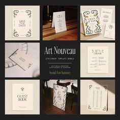 the art nouveau wedding stationery suite