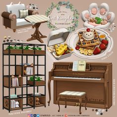 an image of a set of furniture and items for the baby's nursery room