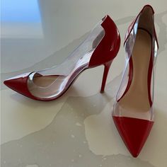 Beautiful Red Gianvito Rossi Heels. Size 37 1/2. Worn Only A Handful For Times But Look Brand New! Heel Height 4.1 Handmade In Italy! No Teturns Gianvito Rossi Heels, Rossi Shoes, Red Heels, Gianvito Rossi, Shoes Women Heels, Heel Height, Shoes Heels, In Italy, Women Shoes