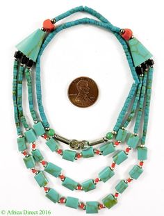 PRODUCT DETAILS + Title - Necklace Silver and Turquoise Stone Beads Afghanistan 18 Inch + Materials - silver (unknown metal content), stone (not real turquoise) + Made In - Afghanistan + Overall Condition - Good. Some of our beads have traveled at least three continents, and have graced numerous owners. Small chips, corrosion, and pitting are a normal part of their patina attesting to their age and extensive use. + People - Afghani + Necklace Length - 18 inches + Brand - Unbranded + Style - Bead Silver Beaded Necklace, Ancient Roman Glass, Star Necklace Silver, Real Turquoise, Bell Pendant, Ethnic Jewelry, Fun Earrings, Green Bead, Glass Earrings