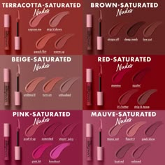 NYX Lip Lingerie XXL Matte Liquid Lipstick Collection 3 Nyx Lingerie Lipstick, Nyx Swatches, Makeup Instructions, Procreate Palettes, Beauty Fotografie, Nyx Lip, Nyx Lipstick