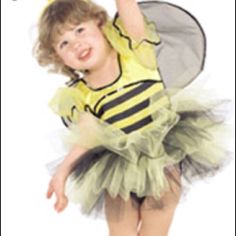 Bumble Bee Costume 100% Polyester Fabric Soft Netting Tulle Skirt Black Sequins Trim Around Neckline And Soft Black Wings Edges Size 24 Months Attached Soft Black Wings For Comfort Attached Onesie Yellow Head Bonnet With Black Ruffle Trim Included Bumblebee Costume, Bumble Bee Costume, Bee Costume, Tulle Skirt Black, Black Wings, Black Ruffle, Black Sequins, Soft Black, Kids Costumes