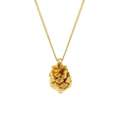 Baby Pine Cone Necklace - Gold | Lee Renee | Wolf & Badger Pine Cone Pendant, Pine Cone Necklace, Pinecone Necklace, Winter Necklace, Pinecone Pendant, Alternative Wedding Rings, Pendant Making, Rose Gold Plated Ring, Lovers Necklace