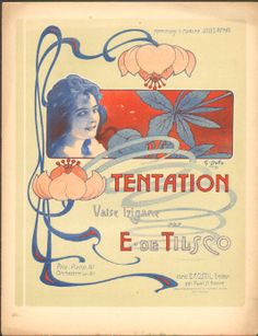 an advertisement for the french perfume company's tenation, featuring a woman with flowers in her hair