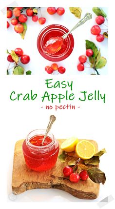 the recipe for cran apple jelly is shown