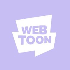 the words web toon are in white on a purple background