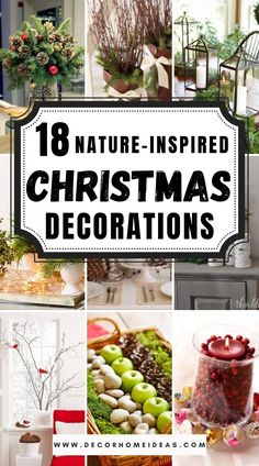 Forest Christmas Decor Rustic, Twigs And Branches Decor Christmas, Nature Inspired Christmas Decor, Woodland Christmas Decor Ideas, Nature Inspired Christmas Tree, Woodland Christmas Decorations, Nature Inspired Christmas, Easy Holiday Decorations, Christmas Diy Food