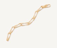 This bracelet features double coil links in 18K yellow gold which create captivating figure-eight shapes. The result is a play on the infinity symbol, a small masterpiece of goldsmithing. Worn alone, it is elegantly understated—perfect for complementing a bold outfit. Formal Yellow Gold Bracelets With Hook And Links, Elegant Gold Chain Bracelet With Hooks And Links, Modern Gold Chain Bracelet With Hook And Links, Elegant Gold Bracelet With Hook And Links, Elegant Formal Chain Bracelet With Hook And Links, Infinity Symbol, Branded Gifts, The Infinity, 20th Anniversary