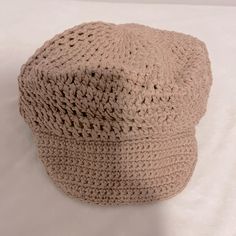 Fair Weather Accessories For Women Color Light Brown In Perfect Condition Brown Crochet Hat For Spring, Beige Yarn Hat For Spring, Spring Beige Yarn Hat, Beige Crochet Cap Hat, Beige Crochet Cap, Beige Crochet Cap One Size Fits Most, One Size Fits Most Beige Crochet Cap, Beige Yarn Hat One Size, Casual Cream Crochet Hat With Short Brim