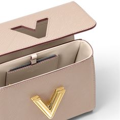 LOUIS VUITTON® - Twist Pm - Galet Compact Bag, Louis Vuitton Official, Louis Vuitton Twist, Handbags For Women, Cowhide Leather, Women Collection, Leather Trims, New Color, Gold Color