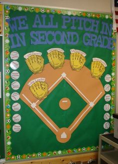 we all pitch in second grade bulletin board