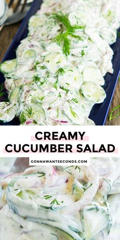 this creamy cucumber salad is the perfect side dish for any meal