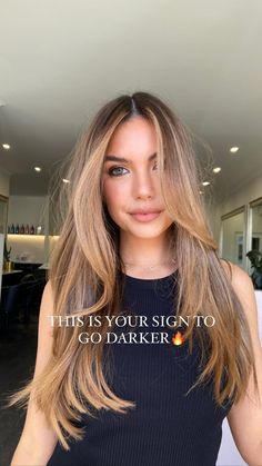 Long Layered Hair Balayage, Hazelnut Blonde Hair Color, Bixie Colour, Blonde Hair Dark Roots, Mid Hair, Dark Blonde Hair Color