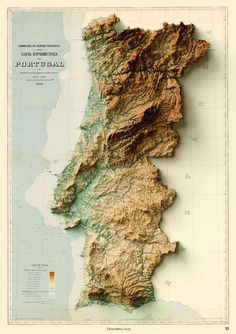 an old map of the island of mallea in italy, with mountains and valleys