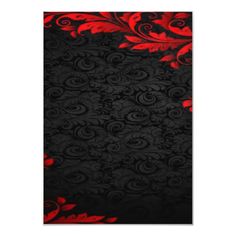 an elegant black and red background with swirls on the edges, in shades of red