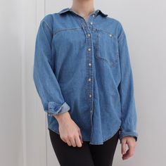 Brand New Worn Once Denim Shirt From Topshop. Very Soft And Stretchy Denim With Button Up From. Also Buttons On Wrists To Roll Up Sleeves . Everyday Medium Wash Button-up Denim Top, Medium Wash Button-up Denim Top, Everyday Medium Wash Denim Shirt, Everyday Dark Wash Button-up Denim Top, Light Wash Denim Shirt For Everyday, Everyday Light Wash Denim Shirt, Vintage Medium Wash Button-up Denim Top, Vintage Medium Wash Denim Button-up Top, Everyday Denim Shirt With Buttons