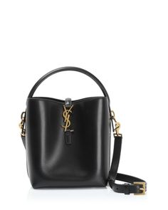 Saint Laurent Le 37 Small Bucket Bag in Shiny Leather Luxury Office Bucket Bag, Designer Bucket Bag With Branded Hardware, Luxury Satchel Bucket Bag With Branded Hardware, Luxury Bucket Bag Satchel With Branded Hardware, Designer Bucket Bag With Gold-tone Hardware, Designer Bucket Bag Satchel With Gold-tone Hardware, Luxury Bucket Bag With Gold-tone Hardware For Shopping, Designer Satchel Bucket Bag With Branded Hardware, Designer Satchel Bucket Bag