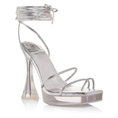 Jeffrey Campbell Wrap Pumps * Model: Madonna-Cl * Metallic Silver Body And Wrap Straps * Transparent Platform * Transparent Spool Heel * Open Toe * Shoe Width: M Original Msrp: $145.00 5" Heel 1 1/8" Platform Women's Size Us 10 Uk 8 Eu 40.5 Brand New Without Box. Shoes Have Been Tried One. Clean And From A Smoke Free Home. Party Sandals With Translucent Outsole And Ankle Strap, Summer Evening Heels With Translucent Outsole, Summer Cocktail Heels With Clear Strap, Spring Cocktail Heels With Clear Strap, Clear Heels With Heel Strap For Party, Party Heels With Heel Strap In Clear Color, Party Clear Heels With Heel Strap, Clear Sandals With Wrapped Heel For Evening, Clear Wrapped Heel Sandals For Evening