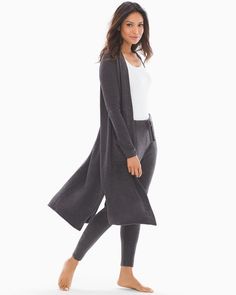 Barefoot Dreams Cozychic Ultra Lite Duster, from Soma Cream Stone, Leopard Leggings, Soma Intimates, The Vanishing, Long Cardigan, Beautiful Fashion, Sweaters & Cardigans, Sweaters For Women, Collar