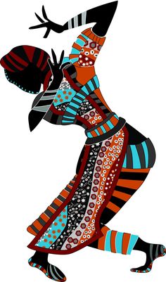 a woman is dancing with an antelope in her hand and hat on her head