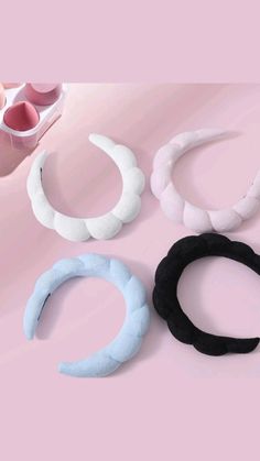 Makeup Headband Skincare Headband Sponge Headband Bubble Headband Puffy Headband for Washing Face, Makeup Removal, Shower, Skincare (4pc) Headband Skincare, Women Makeup