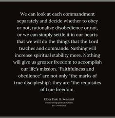 an image with the quote we can look at each commandment separately and decide whether to obey or not