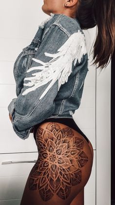 floral hip tattoo © tattoo artist © tattoo artist ❖ Amy Billing ✧ @amybillingtattoo ✧ @hobojacktattoo ❖ #girltattoos #floraltattoo #bodyart #inkmaster #hiptattoo #upperthightattoo #flowers #art #cooltattoos #tattoosforgirls #inkaddiction #inklover Woman Back Of Leg Tattoo, Hip Thigh Tattoos Mandalas, Geometric Tattoo Women Leg, Unique Full Sleeve Tattoos For Women, Women’s Mandala Tattoo, Mandala Back Leg Tattoo, Women Back Leg Tattoo, Spiritual Hip Tattoo, Hip Mandala Tattoos Women