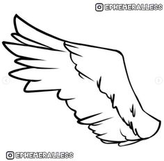 an image of a bird's wings coloring page