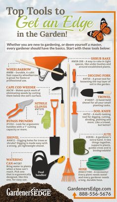 the top tools to get an edge in the garden info sheet for gardener's edge