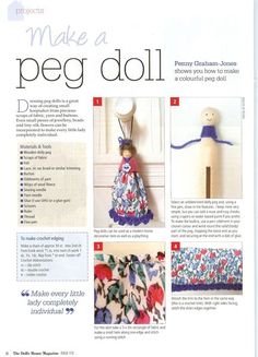 an article in the knitting book make a peg doll